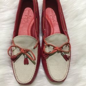 Cole Haan Grant Red White Driver Loafer Women's